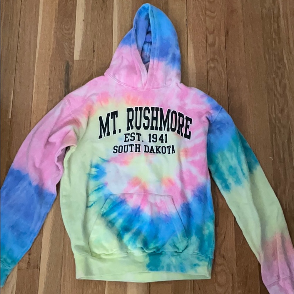 tie dye mount rushmore sweatshirts